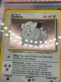 Pokemon Base Set Unlimited Clefairy - Holo 5/102 PSA 9 - Image 3