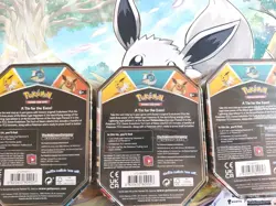 Pokemon TCG Eevee Evolutions Tins Set of 3 Vaporeon Jolteon Flareon Sealed - Image 2
