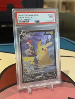 Pokemon Pikachu V Lost Origin TG16/TG30 PSA 9 Mint - Image 2