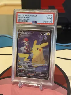 Pokemon Pikachu V Lost Origin TG16/TG30 PSA 9 Mint - Image 3