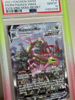 Pokemon 2021 Rayquaza VMAX 218/203 Alt Art Evolving Skies GEM MINT PSA 10 - Image 2