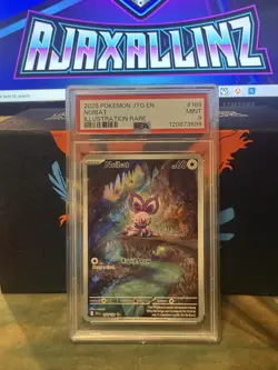 2025 POKEMON JTG EN-JOURNEY TOGETHER ILLUSTRATION RARE #169 NOIBAT PSA 9 #169 - Image 1