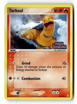 Pokemon Card Torkoal Reverse Holo LP Holon Phantoms 33/110 - Image 1