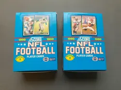 1990 SCORE NFL Football Series 2 - two unopened wax box - 72 sealed packs total - Image 1