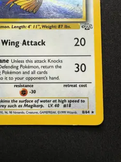 Pidgeot 8/64 Jungle Holo Rare Vintage WOTC Pokemon TCG Cards - Image 5