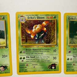 WOTC Pokemon Card Lot x3 Giovanni’s Nidorino Erika’s Gloom Exeggcute Gym Heroes - Image 3