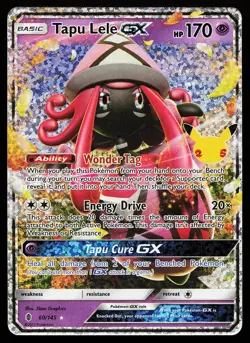 Tapu Lele GX 60/145 Holo Celebrations Classic Collection Pokemon Card - Image 1