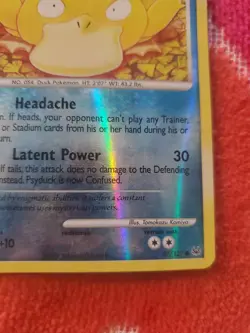 Psyduck 87/127 Platinum Reverse Holo Common Pokemon Card Tomokazu Komiya LP - Image 3