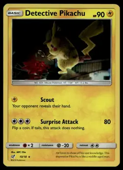 Detective Pikachu #10/18 (HOLO) Detective Pikachu MP - Pokemon Card - Image 1
