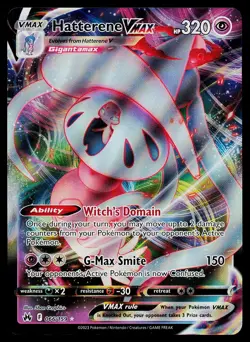 Pokemon Card Hatterene VMAX 066/159 Crown Zenith VMAX Rare - Image 1