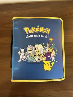 Vintage Pokemon Card Storage 3 Ring Zipper Binder Gotta Catch Em All Folder 1999 - Image 1