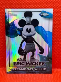 Topps Disney Neon - Steamboat Willie - Epic Mickey - Chrome #EM-10 - Image 1