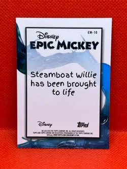 Topps Disney Neon - Steamboat Willie - Epic Mickey - Chrome #EM-10 - Image 4