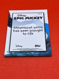 Topps Disney Neon - Steamboat Willie - Epic Mickey - Chrome #EM-10 - Image 5