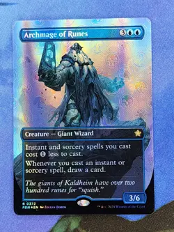 1x MANAFOIL Archmage of Runes, NM, Foundations (FDN), Magic: the Gathering, MtG - Image 1