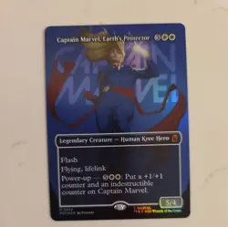 Captain Marvel, Earth’s Protector Borderless Foil Magic The Gathering Marvel 1x - Image 1