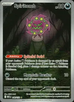 Spiritomb 148/132 Illustration Rare Mega Evolution Pokemon NM - Image 1