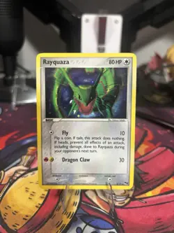 Pokemon TCG Rayquaza Holo Rare Card 3/17 Pop Series 1 VLP Condition - Image 1