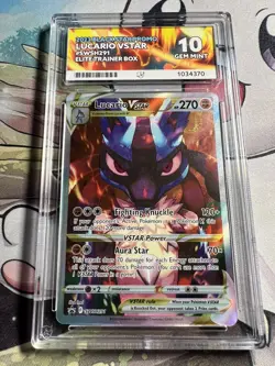 ACE 10 Pokemon Lucario VSTAR SWSH291 Black Star Promo Graded Matching Art Label - Image 1