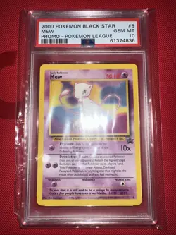 Pokemon TCG Mew #8 Black Star Promo Pokemon League 2000 PSA 10 - Image 1