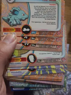Pokemon Topps Series 1 complete set! Black and Blue label! 1 holo Gravler, rest - Image 2