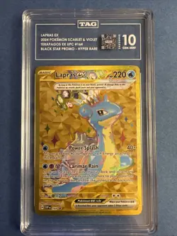 Lapras EX 164 Black Star Promo 2024 Pokemon S&V Hyper Rare TAG 10 Gem Mint - Image 1