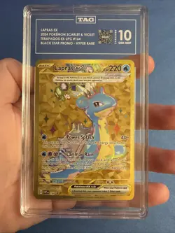Lapras EX 164 Black Star Promo 2024 Pokemon S&V Hyper Rare TAG 10 Gem Mint - Image 3