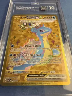 Lapras EX 164 Black Star Promo 2024 Pokemon S&V Hyper Rare TAG 10 Gem Mint - Image 4