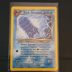 Pokemon TCG Dark Omanyte 37/105 Neo Destiny Stage 1 40HP Uncommon Regular - Image 1