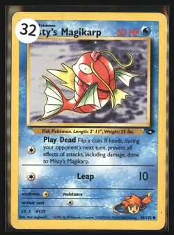 MISTY'S MAGIKARP 88/132 COMMON UNLIMITED GYM CHALLENGE POKEMON HP - Image 1