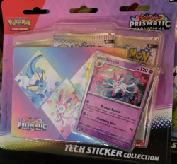 Pokemon TCG Prismatic Evolutions Tech Sticker Collection Blister Set of 3 Sealed - Image 2