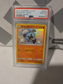 2019 Pokemon Hidden Fates: Shiny Vault SHINY ROCKRUFF SV23/SV94 PSA 10 GEM MINT - Image 1