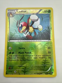 Pokemon TCG Ledian XY Base 7/146 Reverse Holo LP. - Image 1