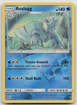 Avalugg 30/131 Rare Forbidden Light Pokemon Reverse Holo NM - Image 1
