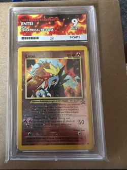 2001 Pokemon Black Star Promo Entei Reverse Holo #34 ACE9 - Image 1