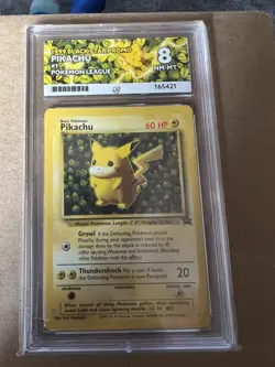 1999 Pokemon League Black Star Promo Pikachu Non Holo #1 ACE8 - Image 1