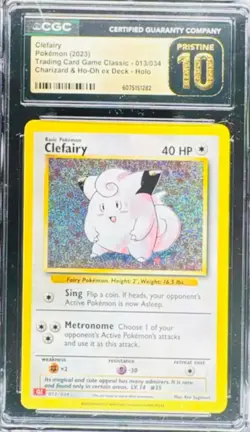 2023 Pokemon Clefairy #13/34 Pristine 10 CGC Charizard and Ho-oh Ex Deck - Image 1