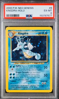 2000 Pokemon Neo Genesis Kingdra Holo #8/111 PSA 6 - Image 1