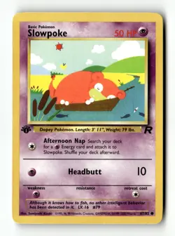 Slowpoke 67/82 Common Team Rocket Pokemon 1st Edition Lightly Played - Image 1