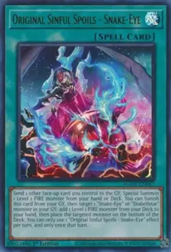 Yugioh! LP Original Sinful Spoils - Snake-Eye - AGOV-EN057 - Ultra Rare - 1st Ed - Image 1
