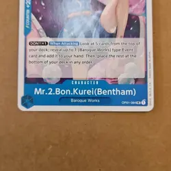 One Piece Mr.2.Bon.Kurei (Bentham) (OP01-084/284) OP01 Romance Dawn NM TCG CCG - Image 3