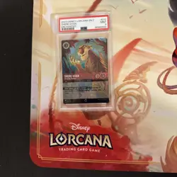 DISNEY LORCANA EN 2-RISE OF THE FLOODBORN ENCHANTED SHERE KHAN PSA 9 - Image 1