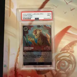 DISNEY LORCANA EN 2-RISE OF THE FLOODBORN ENCHANTED SHERE KHAN PSA 9 - Image 2