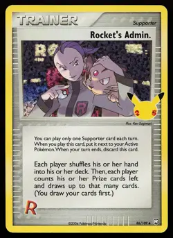 Rocket's Admin. 86/109 Holo Celebrations Classic Collection Pokemon Card - Image 1