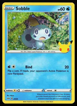 Sobble 024/025 Holo McDonald's 25th Anniversary Promo Pokemon Card - Image 1