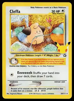 Cleffa 20/111 Holo Celebrations Classic Collection Pokemon Card - Image 1