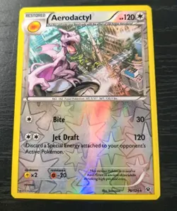 Pokemon Fates Collide Aerodactyl Reverse Holo Rare Card 76/124 NM-LP - Image 1