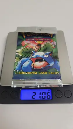 Pokemon Base Set Hanger Booster Pack x1 - Factory Sealed 21.06 grams heavy - Image 1