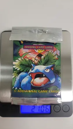 Pokemon Base Set Hanger Booster Pack x1 - Factory Sealed 21.06 grams heavy - Image 2
