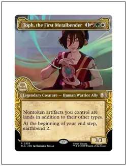 Toph, the First Metalbender, Showcase Art, Avatar, Magic the Gathering MTG NM - Image 1